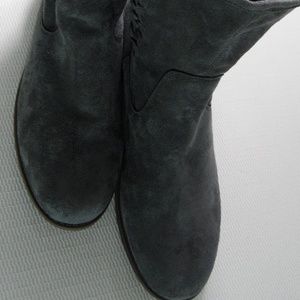 NWOT MOMO Boots  Grey Suede Fabric Size 11M